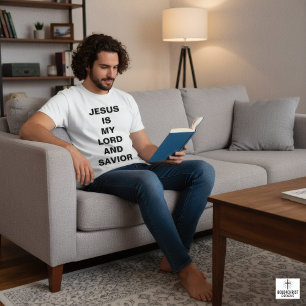 "Jesus é meu Senhor e Salvador" Camiseta masculin