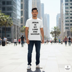 "Jesus é meu Senhor e Salvador" Camiseta masculin