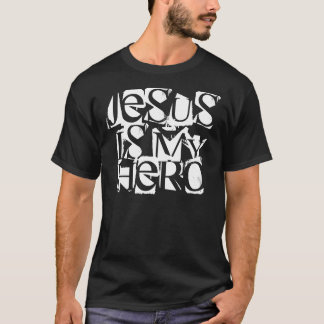 Jesus é meu t-shirt do preto do herói