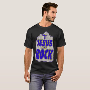 Jesus é minha camisa da rocha para homens cristã