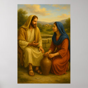 Jesus E Mulher Na Poster Do Muro Bem ™ LDS