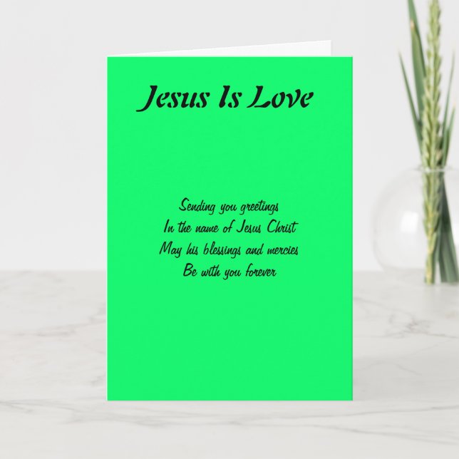 Jesus é o amor Cartões de saudação (Frente)