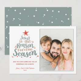 Jesus é o Motivo Foto Cartão de Natal