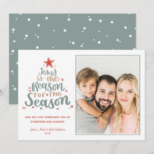 Jesus é o Motivo Foto Cartão de Natal