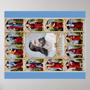 Jesus e o poster dos Apóstolos