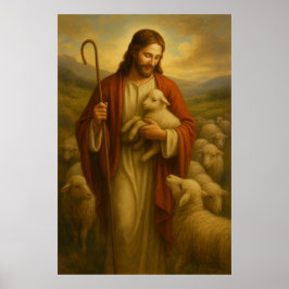 Jesus é o Shephard 3™ LDS Wall Art Poster