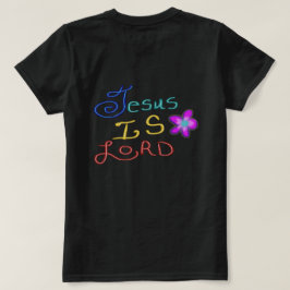 Jesus é SENHOR Camiseta Preta Citação Cristã