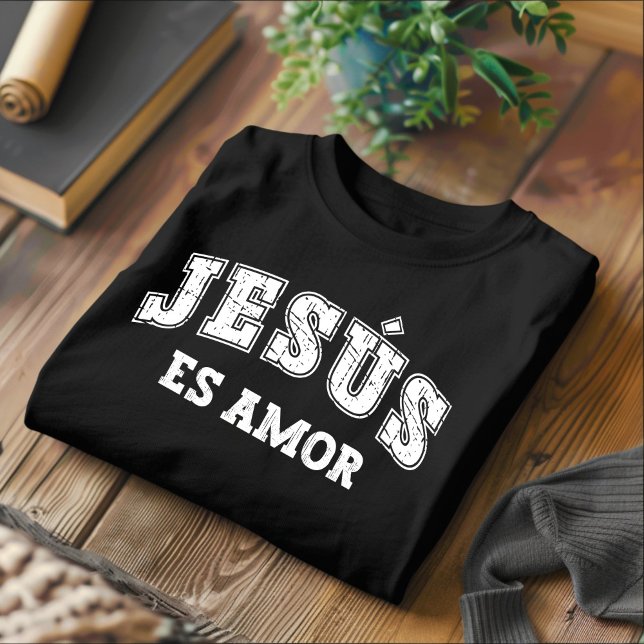 Jesús Es Amor Afastou Camiseta Espanhola Cristã (Criador carregado)