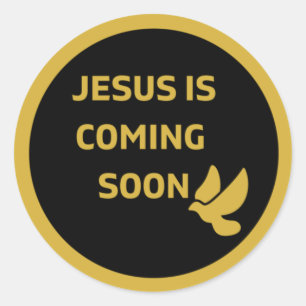 Jesus está chegando logo o autocolante da pomba do