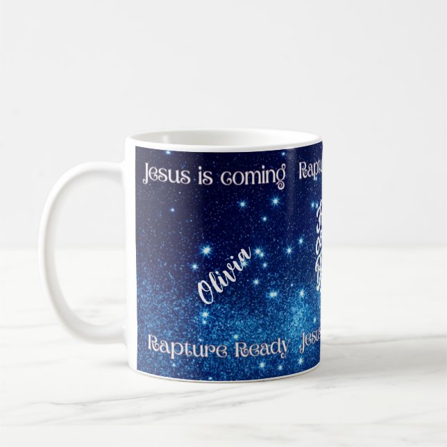 "Jesus está chegando para o rapture Ready" caneca  (Esquerda)
