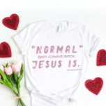 Jesus está de volta a camiseta para ela<br><div class="desc">Camisa cristã com o verso bíblico da Revelação 14 (Jesus está voltando). Em caligrafia mista e tipografia minimalista. Esta moda,  design de fé moderna é a dádiva perfeita e a declaração de moda. #cristão #religião #escritura #fé #bíblia #jesus</div>