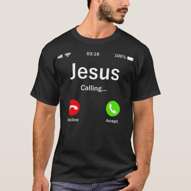 Jesus Está Ligando - Camisa Cristã (Frente)