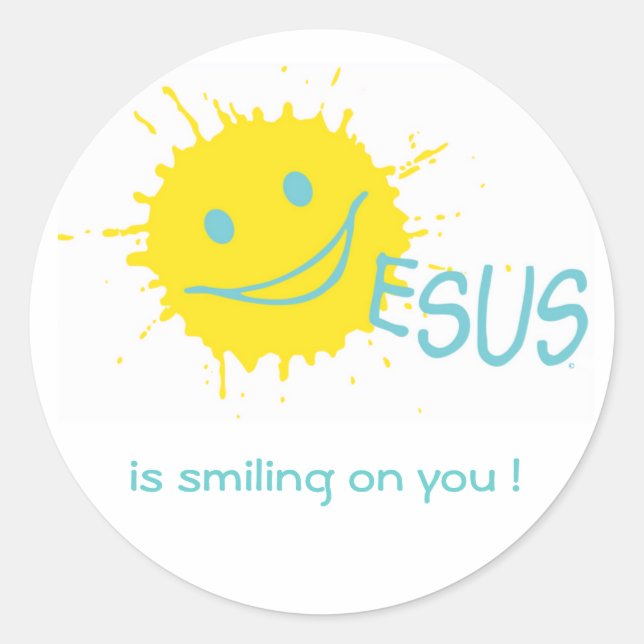 Jesus está sorrindo para você! Adesivo (Frente)