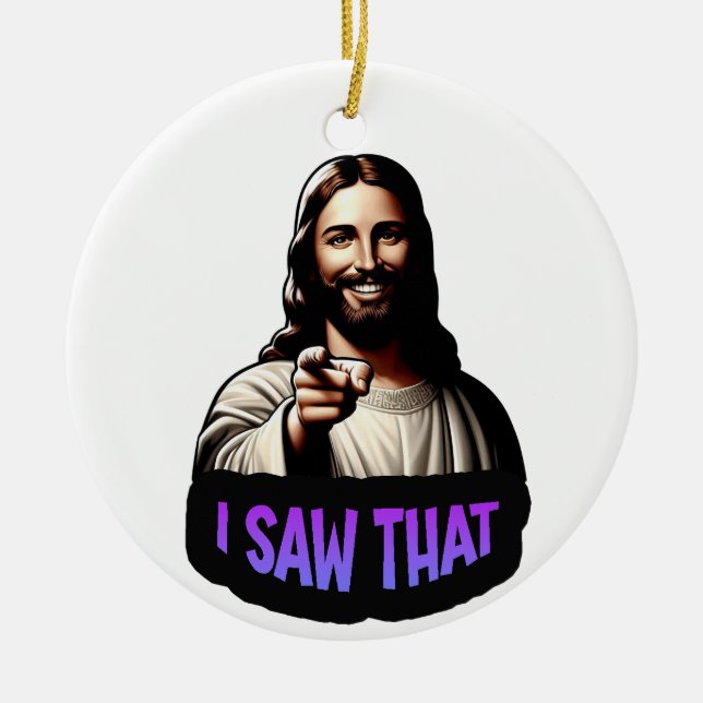 Jesus - Eu vi aquele Enfeites de natal (Frente)