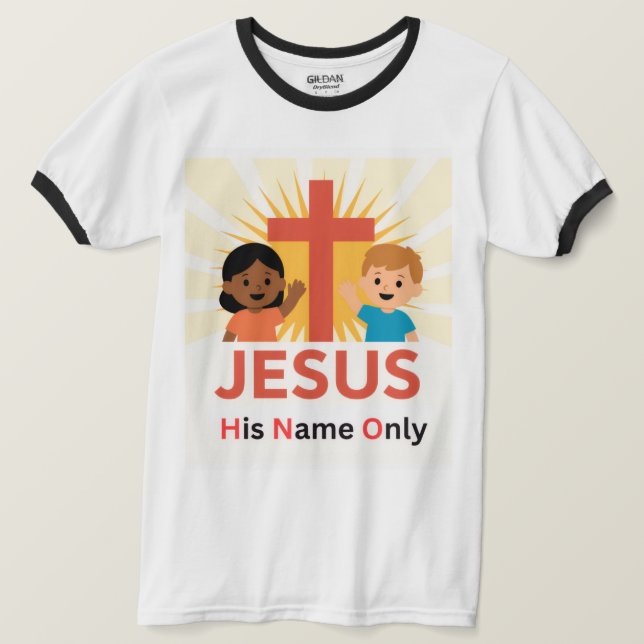 Jesus - His Name Only T-shirt (Frente do Design)