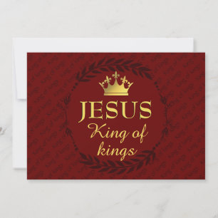 JESUS KING OF KINGS BURGUNDY DA Coroa de Natal