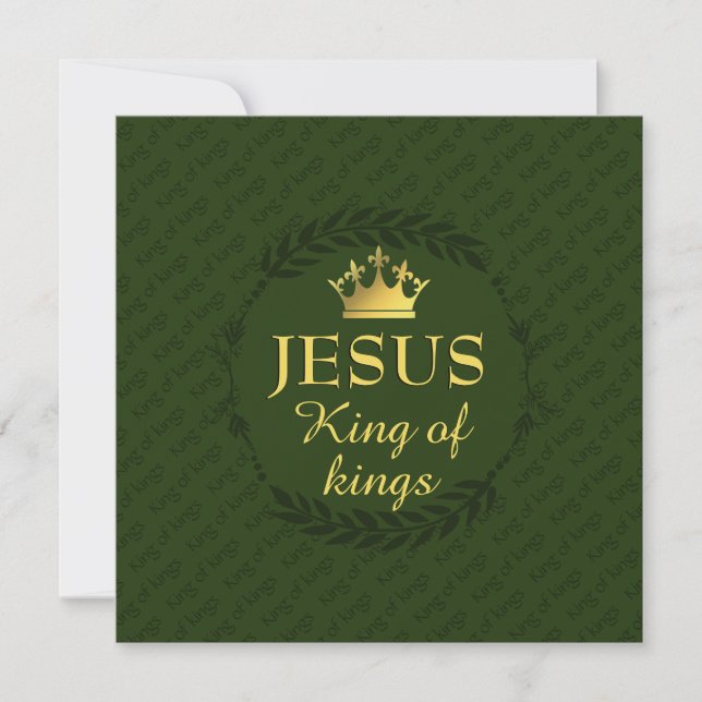 JESUS KING OF KINGS | Coroa de Natal VERDE (Frente)