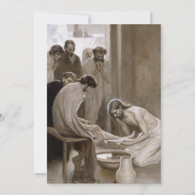 Jesus Lavando Pés de Discípulos | Albert Edelsense (Frente)