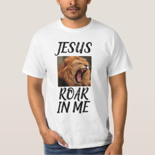 JESUS LION ROAR EM MIM CAMISAS CRISTÃOS 