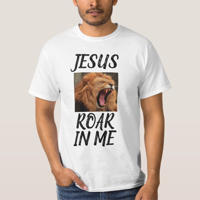 JESUS LION ROAR EM MIM CAMISAS CRISTÃOS (Frente)