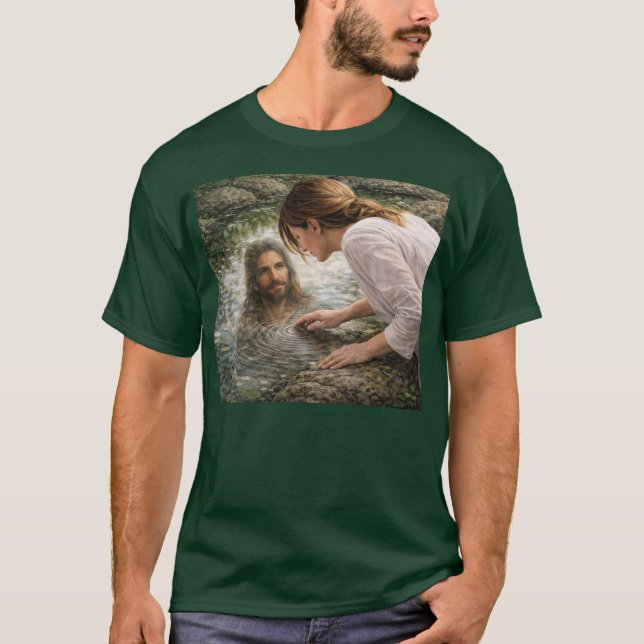 Jesus looking back T-Shirt (Frente)
