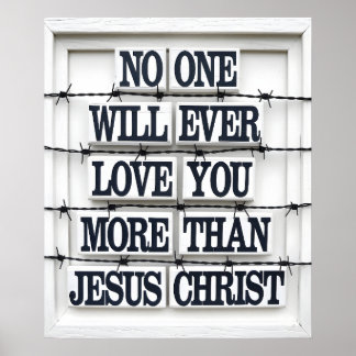 Jesus Love Cote Wall Art Poster