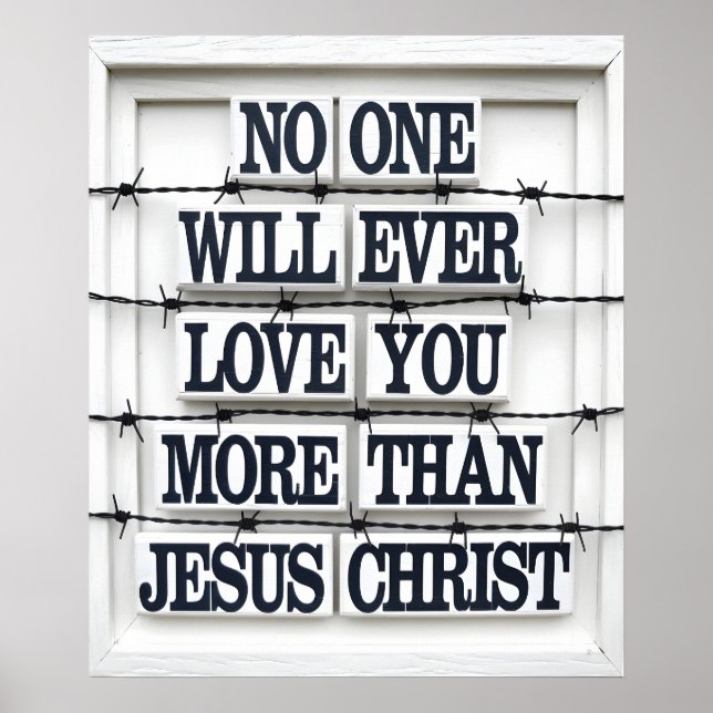 Jesus Love Cote Wall Art Poster (Frente)