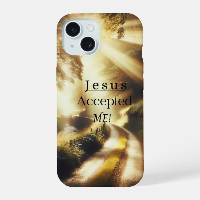 Jesus me aceitou Capa de telefone (Verso)