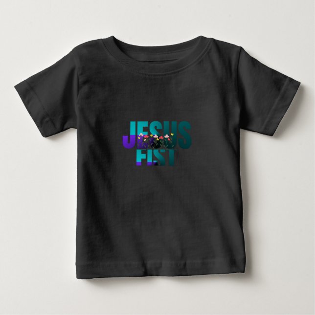 Jesus Me Ama | Camiseta de Bebê Cristã (Frente)