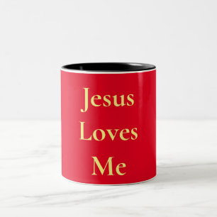 Jesus me ama caneca de café
