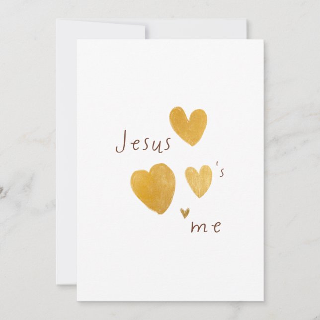 Jesus me ama. Cartão de convite moderno digital  (Frente)