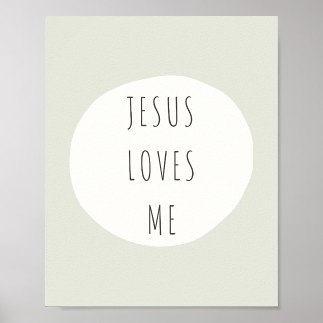 Jesus me ama. Cartaz e Impressões (Frente)