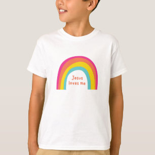 Jesus me ama, crianças, T-Shirt arco-íris