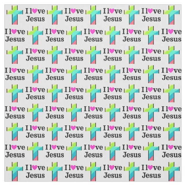 JESUS ME AMA E EU AMO JESUS TECIDO (Modelo)