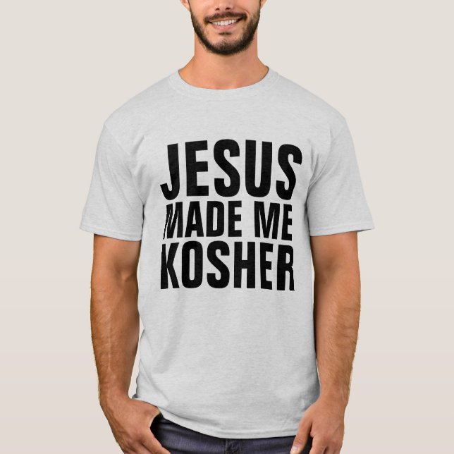JESUS ME FEZ COSHER, T-Shirts judaicas messiânicas (Frente)