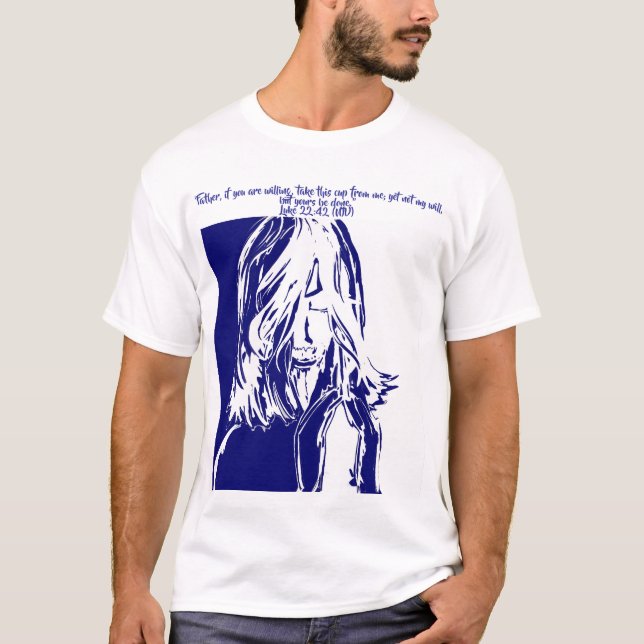 Jesus Na Camiseta De Abstrato De Arte Gethsemana (Frente)