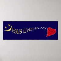 Jesus na minha coleção de Poster do coração