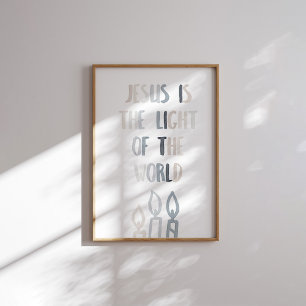 Jesus neutro é a luz do mundo poster
