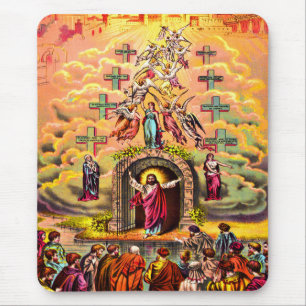 Jesus no mousepad da porta do céu