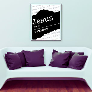 Jesus (Noun): Bíblia de Salvador KJV Verse Poster