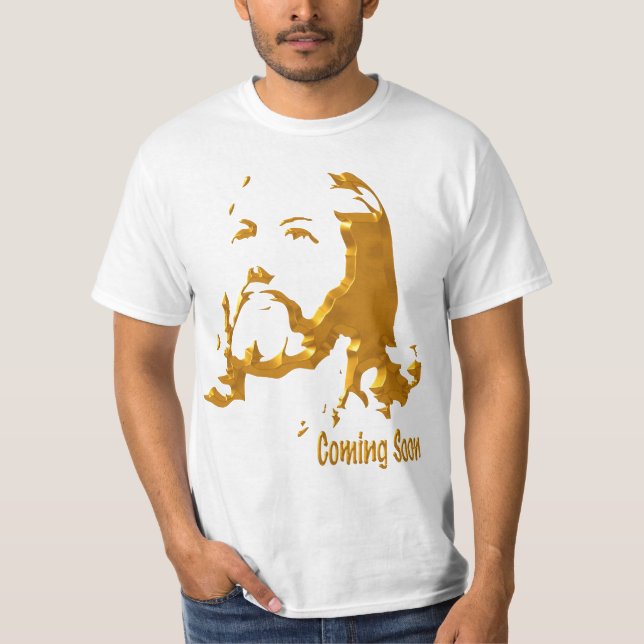 Jesus o design Dourado do t-shirt (Frente)