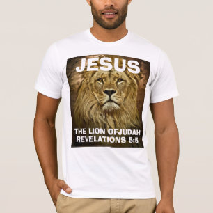 JESUS O LÍÃO DE JUDAH, T-shirts cristãs