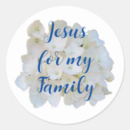 Jesus Para a Minha Família Adesivo Redondo