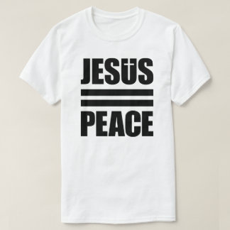 JESUS=PEACE branco, camisa preta