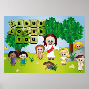 Jesus Poster para Crianças Igreja e Creche