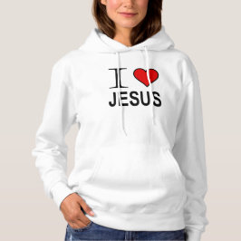 Jesus Presente Eu Amo Jesus Pullover de Logotipos