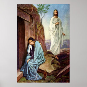 Jesus que olha o poster das mulheres