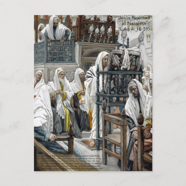 Jesus Rejeitado no Cartão Postal de Nazareth (Frente)