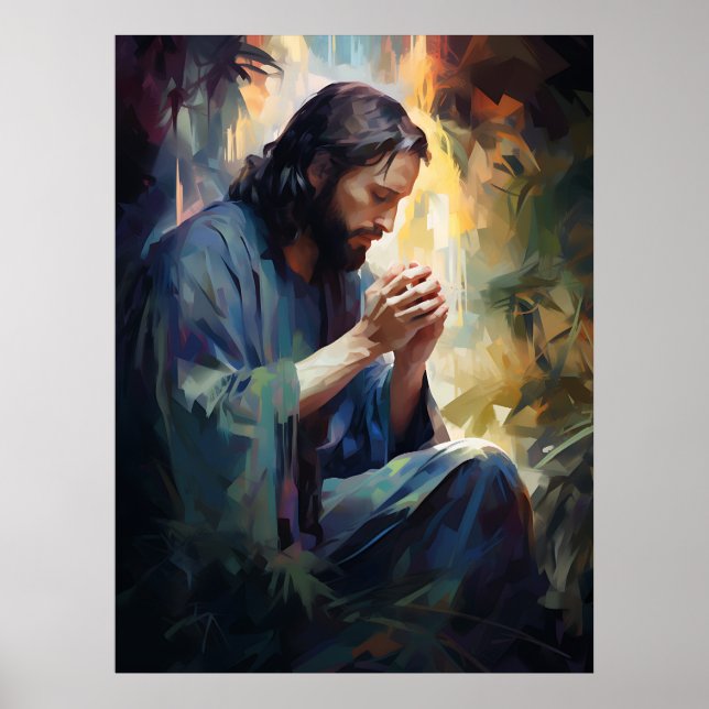 Jesus Rezando Poster (Frente)