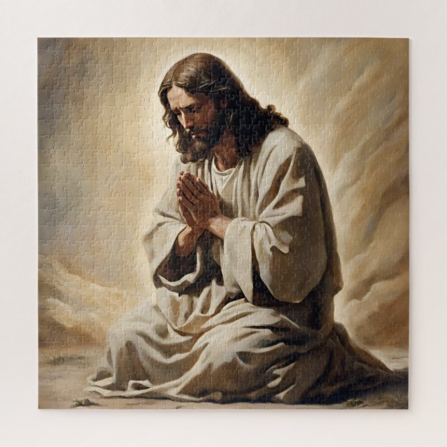 Jesus Rezando Quebra-cabeça (Vertical)